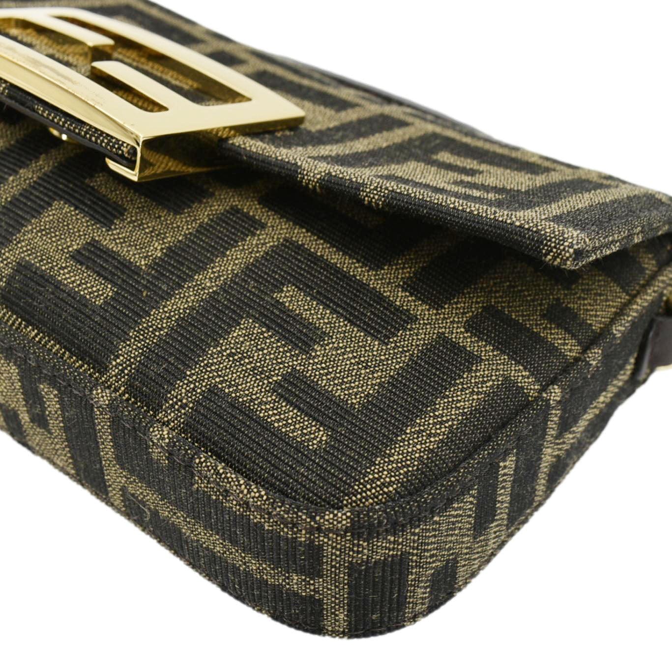 Fendi Baguette Canvas Brown Shoulder Bag Style 2