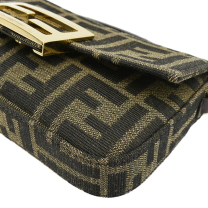 Fendi Baguette Canvas Brown Shoulder Bag Style 2