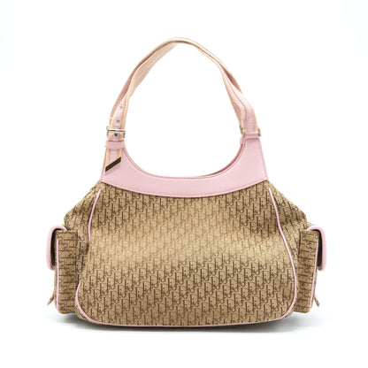 Dior Trotter Street Chic Pocket Diorissimo Hobo Purse Canvas