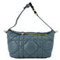 Christian Dior Diortravel Calfskin Macrocannage Clutch Bag Blue