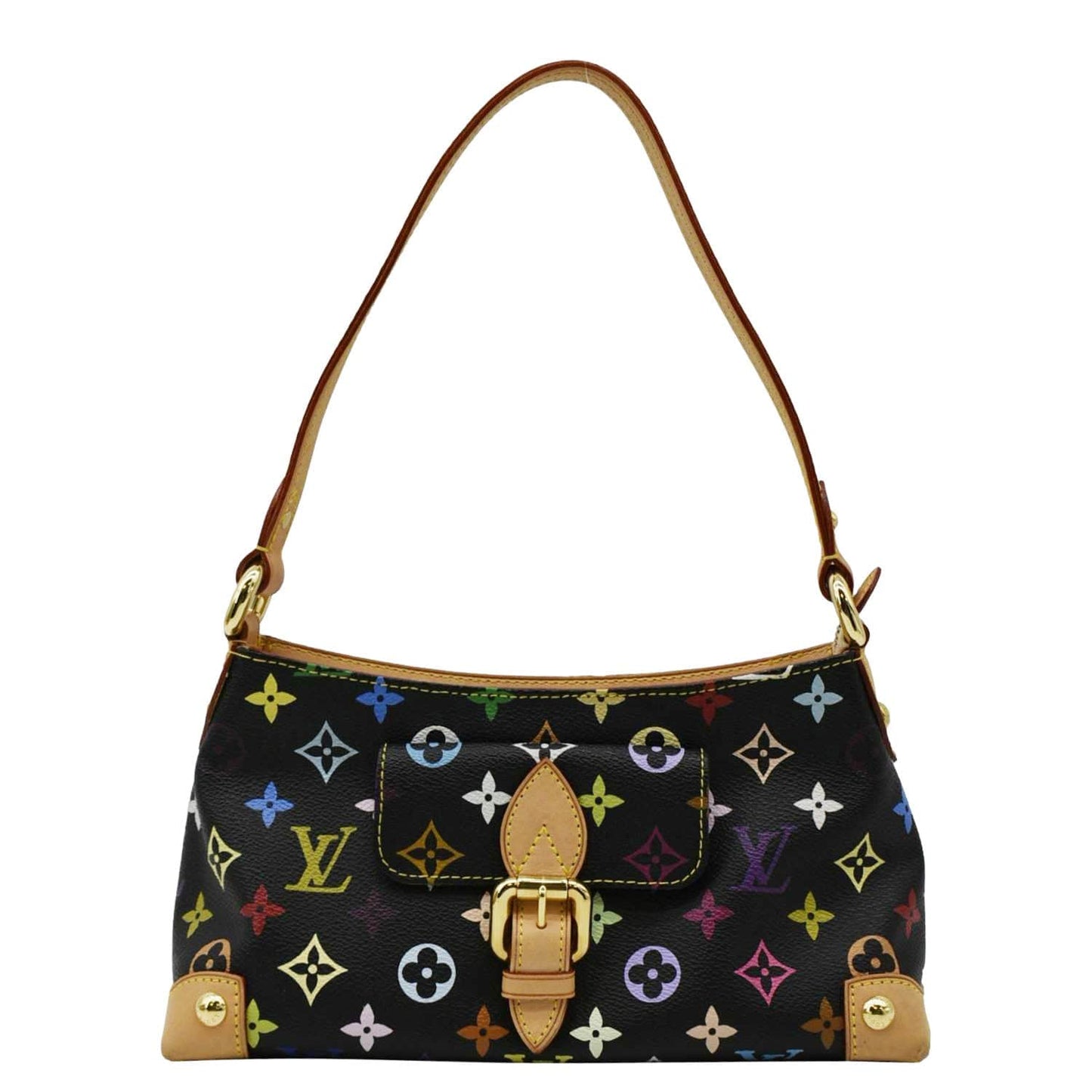 LOUIS VUITTON Eliza Monogram Multicolor Shoulder Bag Black