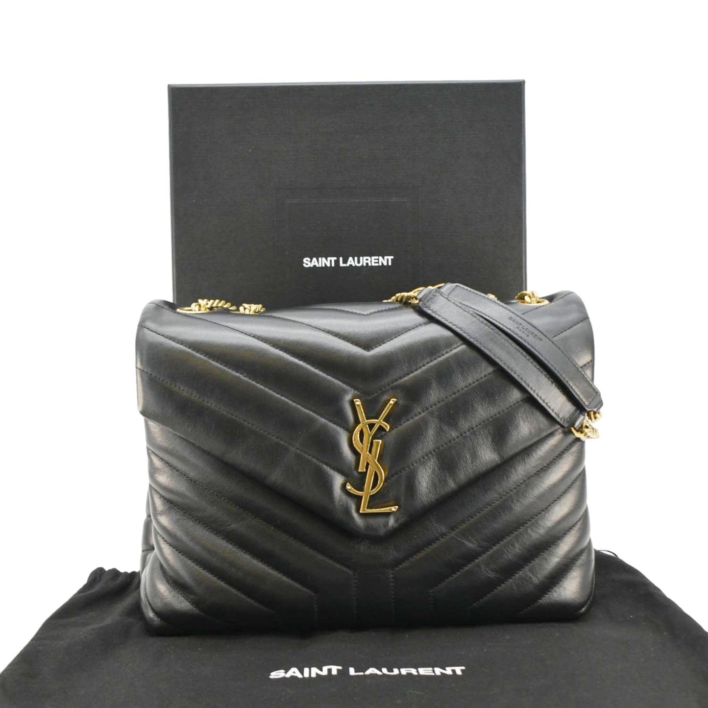 Saint Laurent Loulou Leather Black Crossbody Style 15