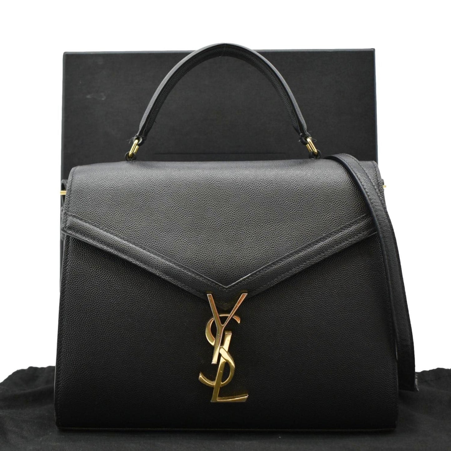 Saint Laurent Cassandra Leather Black Shoulder Bag Leather