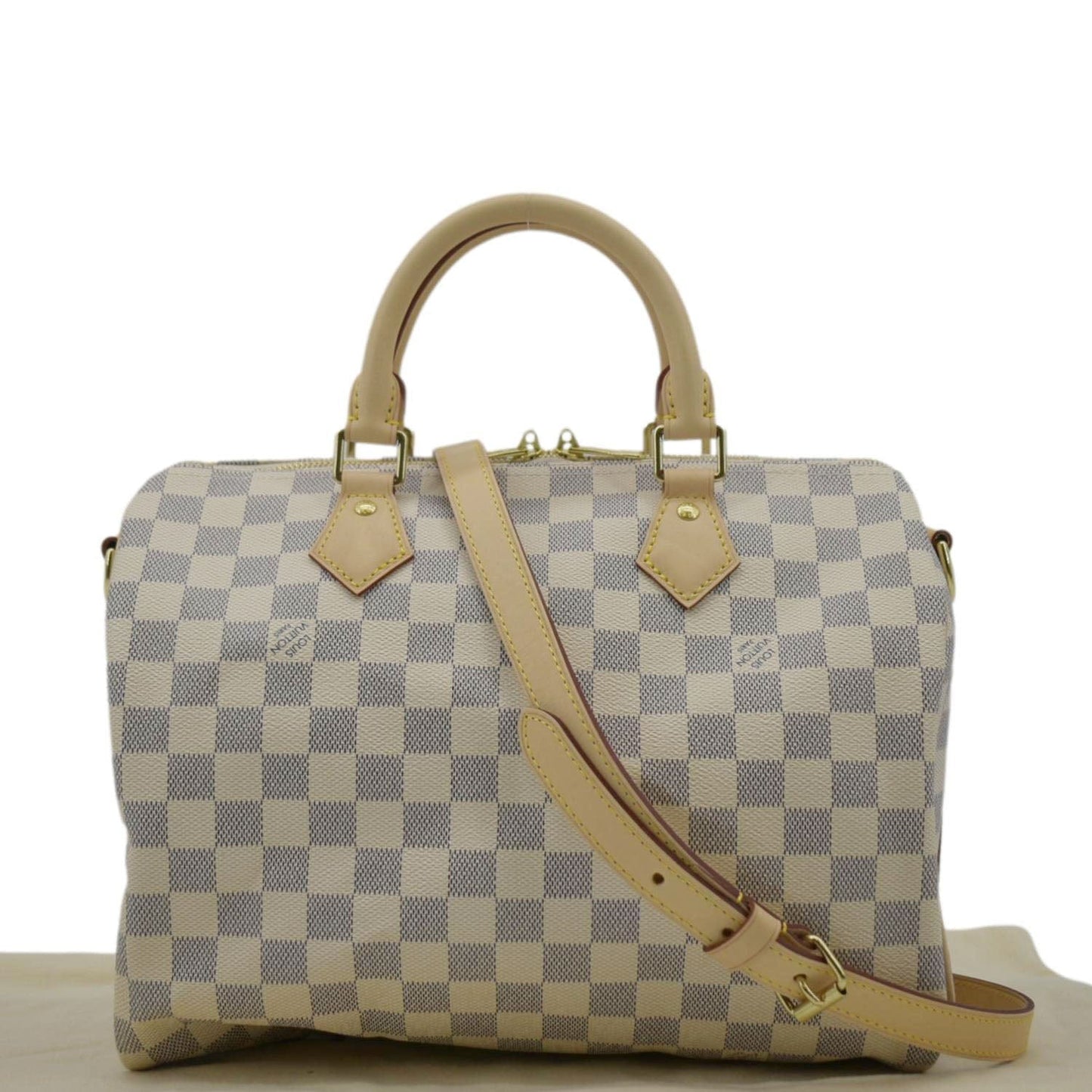 LOUIS VUITTON 30 Bandouliere Damier Azur Shoulder Bag White