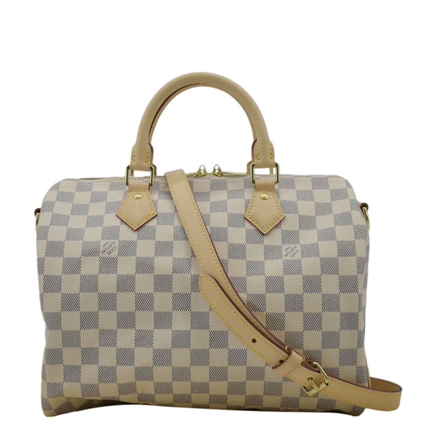 LOUIS VUITTON 30 Bandouliere Damier Azur Shoulder Bag White