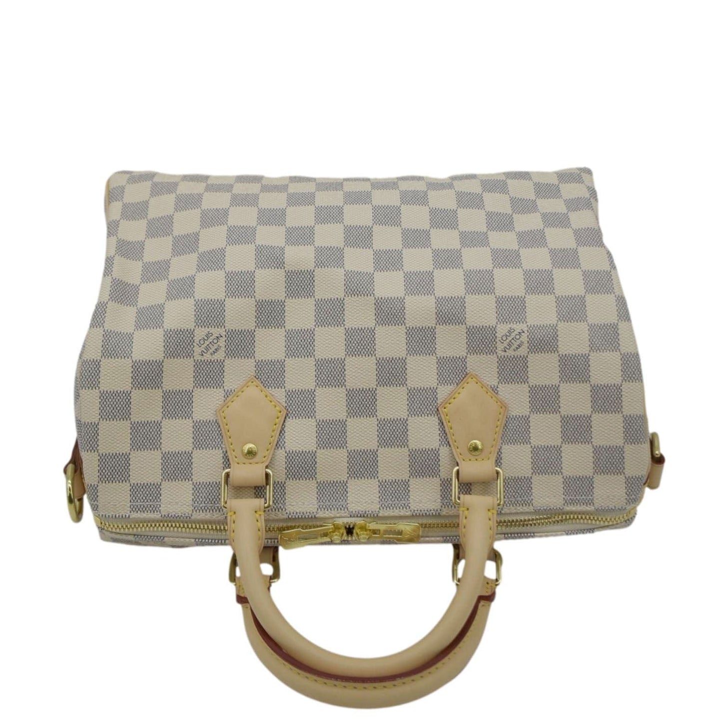 LOUIS VUITTON 30 Bandouliere Damier Azur Shoulder Bag White