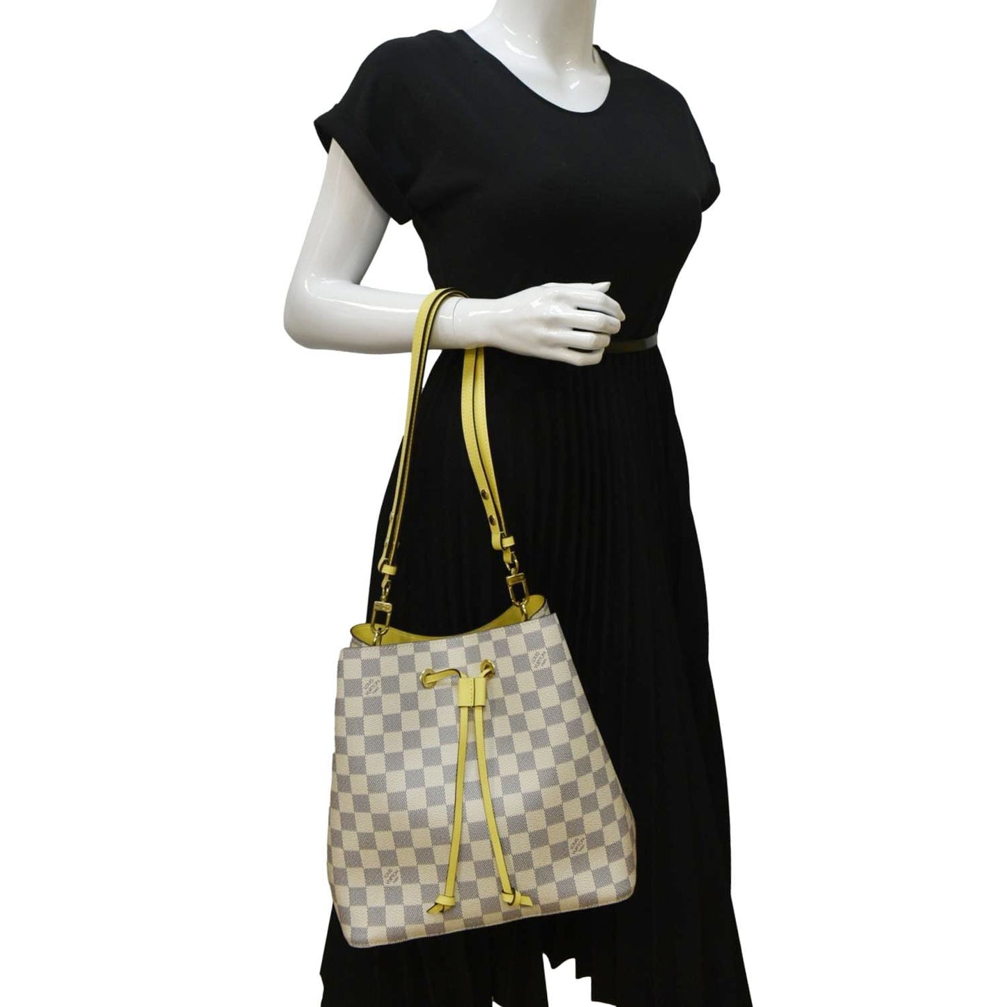 LOUIS VUITTON Neonoe MM Damier Azur Shoulder Bag Pineapple