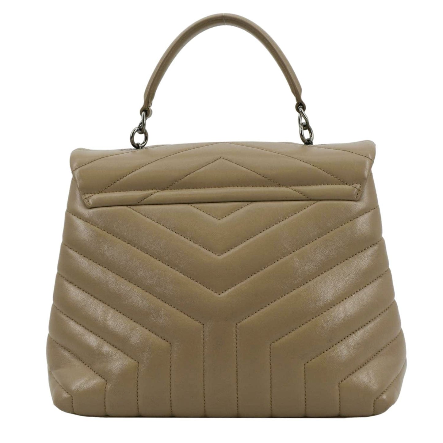 Saint Laurent Loulou Leather Beige Shoulder Bag