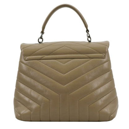Saint Laurent Loulou Leather Beige Shoulder Bag