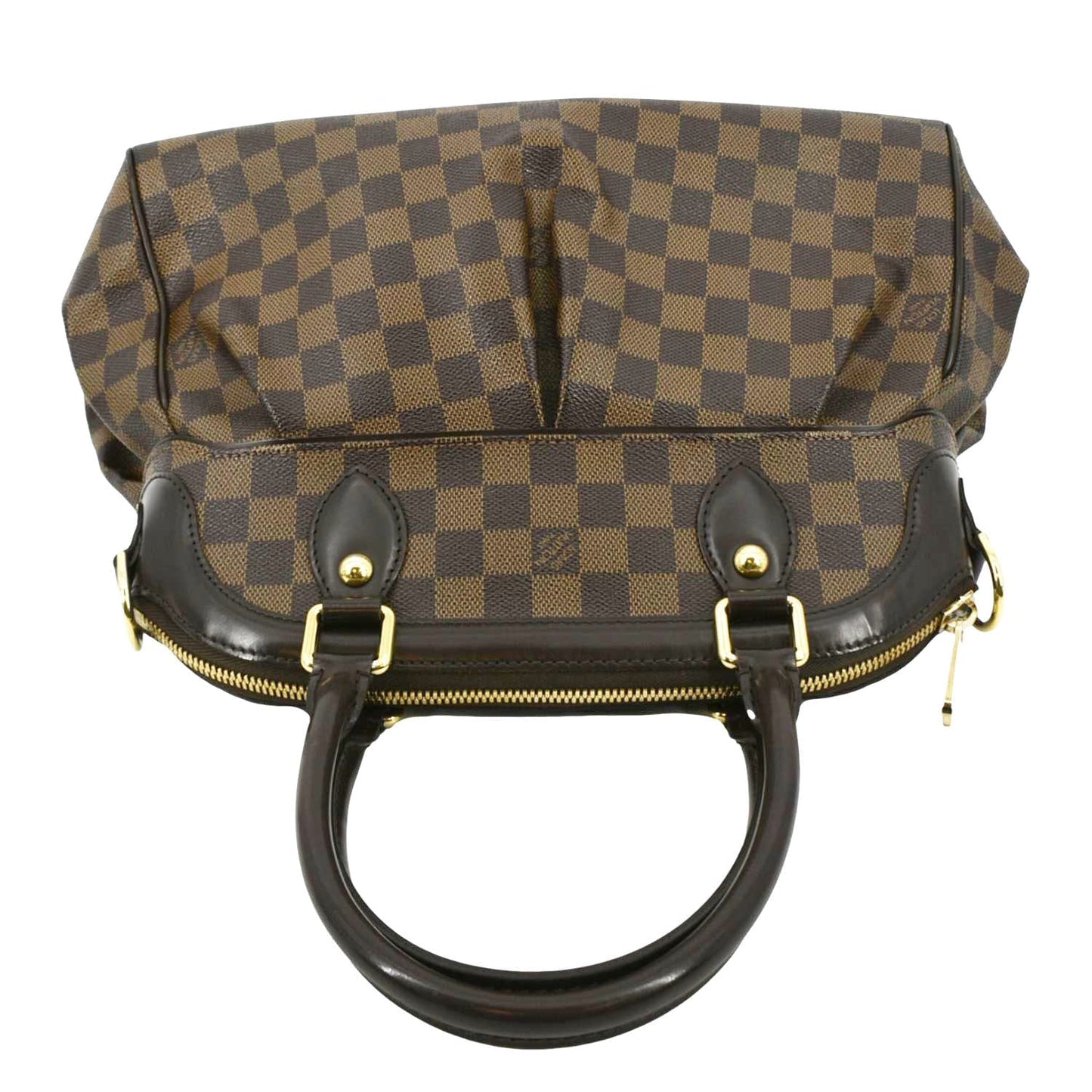 LOUIS VUITTON Trevi PM Damier Ebene Satchel Shoulder Bag Brown