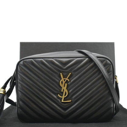 Saint Laurent Lou Leather Black Crossbody Style 30