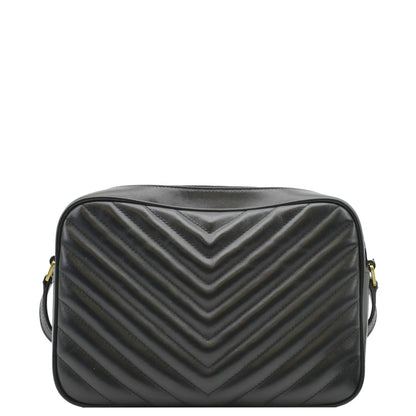 Saint Laurent Lou Leather Black Crossbody Style 30
