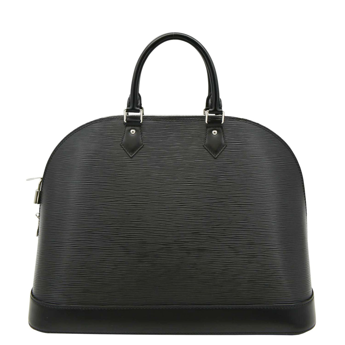 LOUIS VUITTON Alma GM Epi Leather Satchel Bag Black
