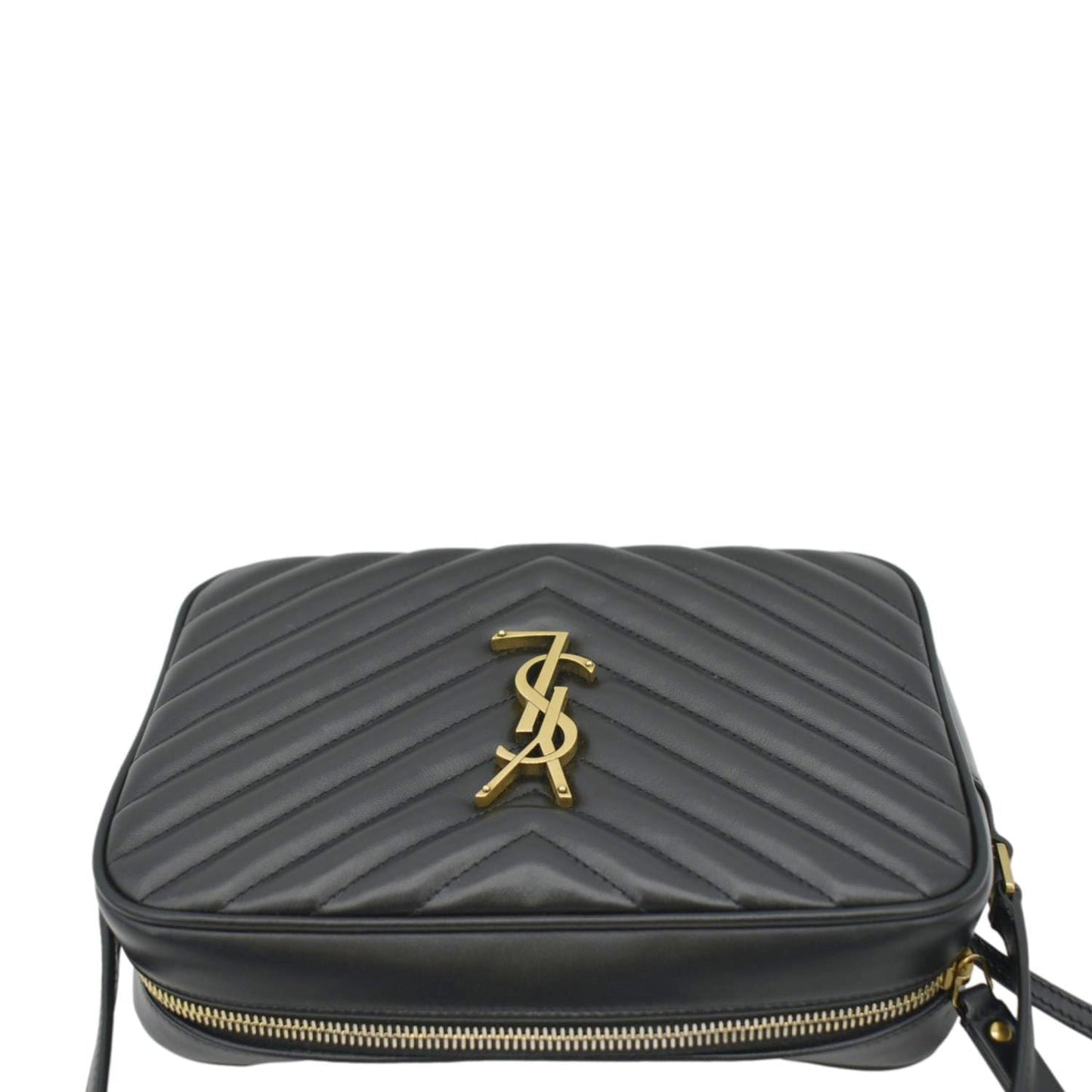 Saint Laurent Lou Leather Black Crossbody Style 30