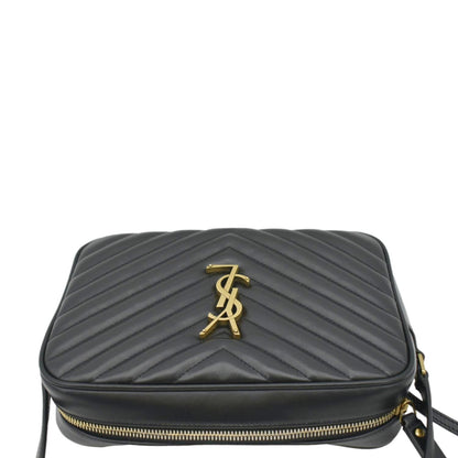 Saint Laurent Lou Leather Black Crossbody Style 30