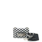 Dior Mini J’adior Flap Purse Black/ White With Wide Shoulder Strap