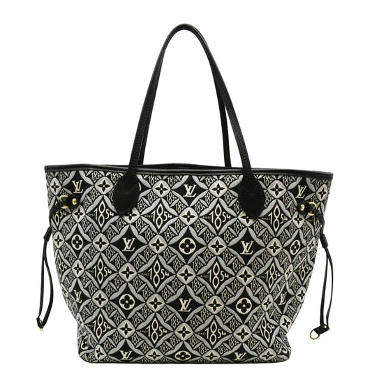 LOUIS VUITTON Since 1854 Neverfull MM Jacquard Shoulder Bag Black