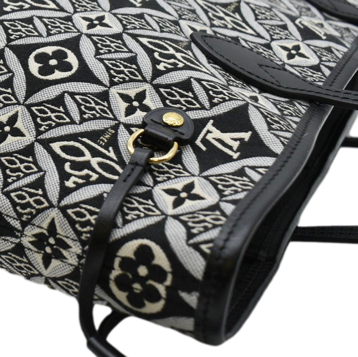 LOUIS VUITTON Since 1854 Neverfull MM Jacquard Shoulder Bag Black