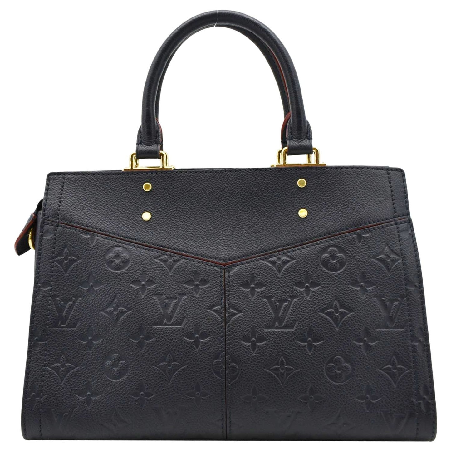LOUIS VUITTON Sully PM Monogram Empreinte Leather Shoulder Bag Navy Blue