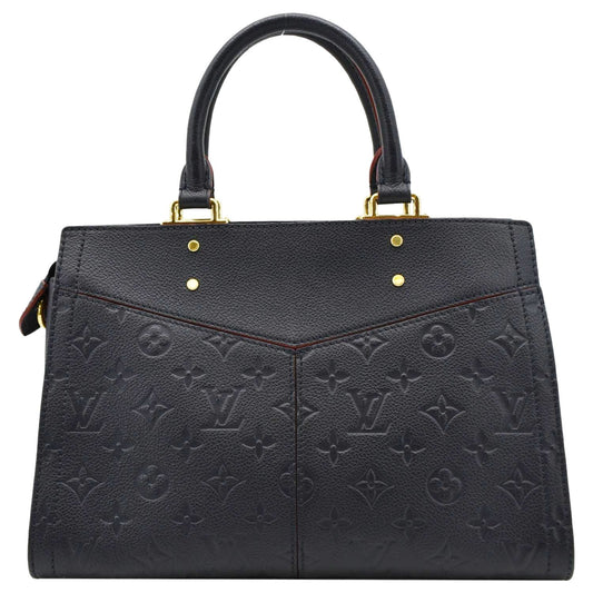 LOUIS VUITTON Sully PM Monogram Empreinte Leather Shoulder Bag Navy Blue