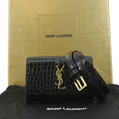 Saint Laurent Kate Leather Black Shoulder Bag Style 15