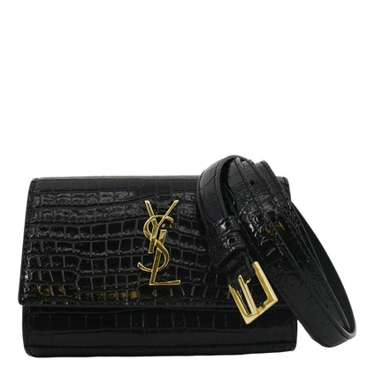 Saint Laurent Kate Leather Black Shoulder Bag Style 15