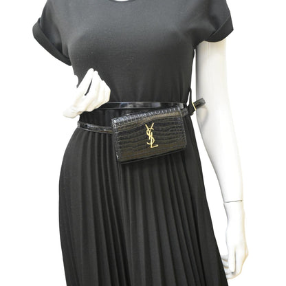 Saint Laurent Kate Leather Black Shoulder Bag Style 15