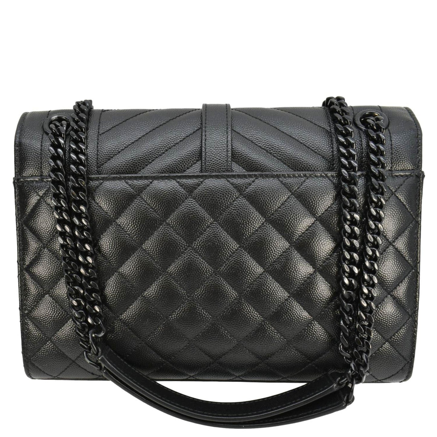 Saint Laurent Envelope Leather Black Shoulder Bag Style 25