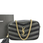 Saint Laurent Lou Leather Black Crossbody Style 36
