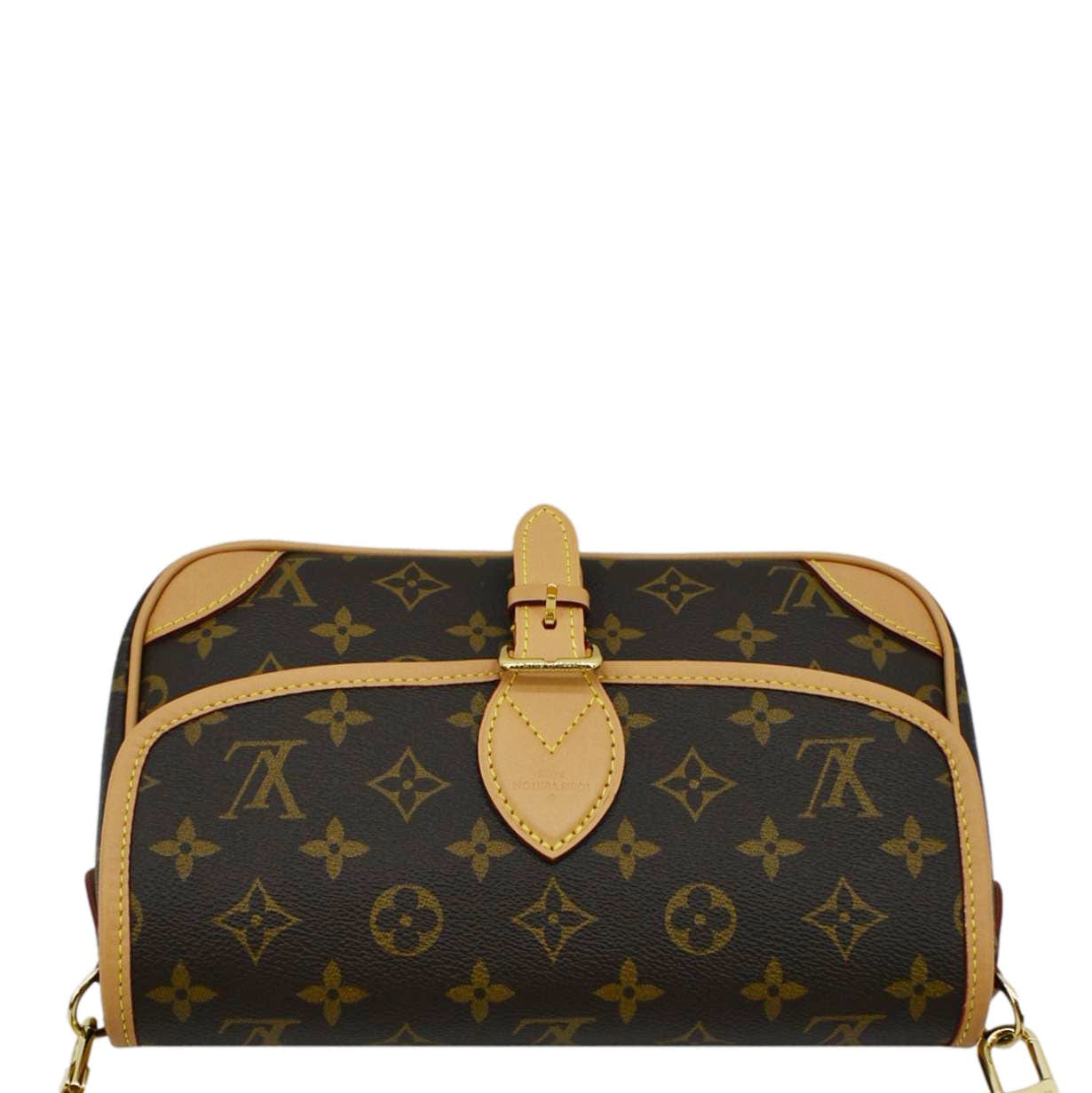 LOUIS VUITTON Diane Monogram Canvas Crossbody Bag Brown