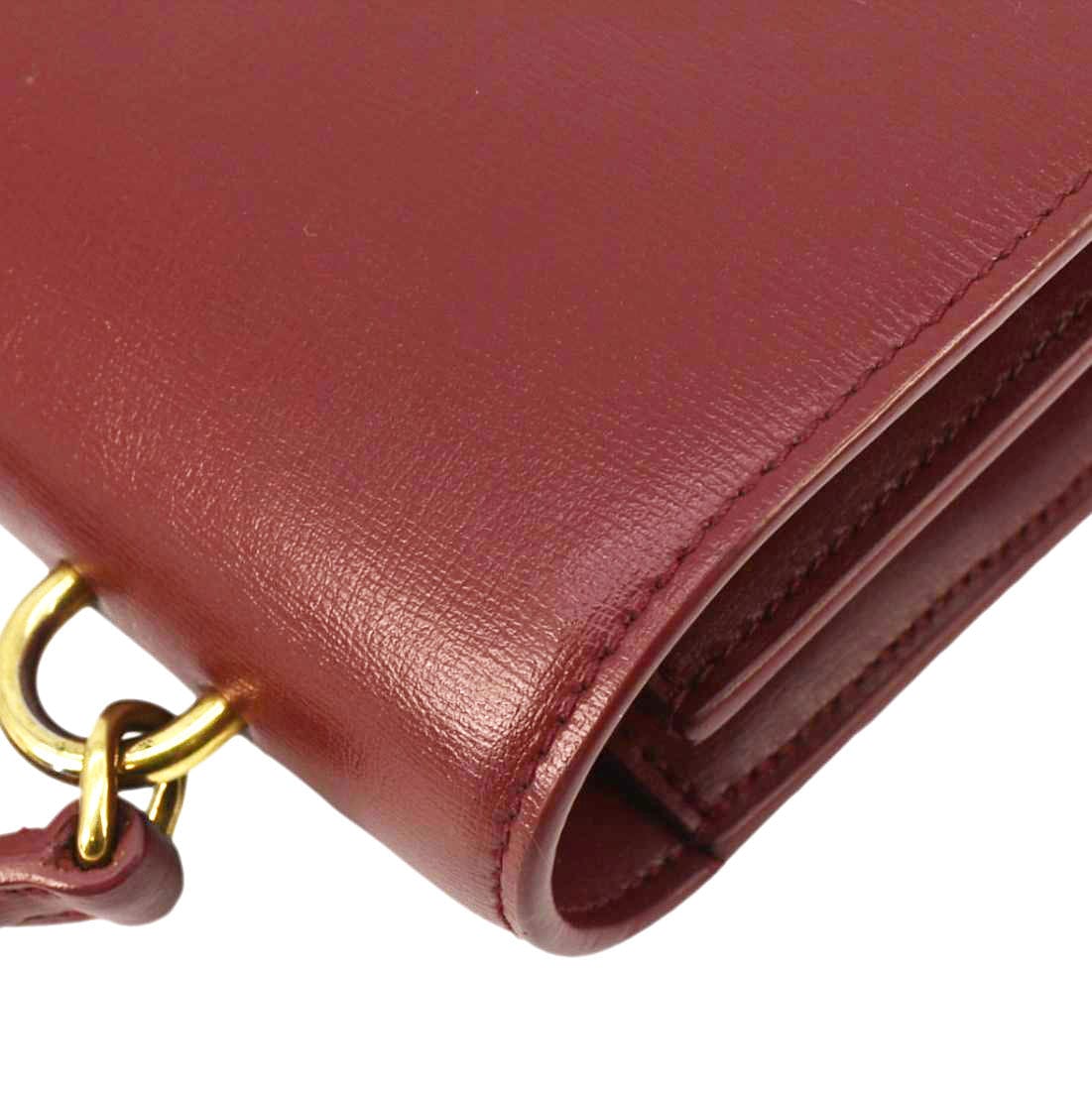 Saint Laurent Sunset Leather Red Shoulder Bag Style 2