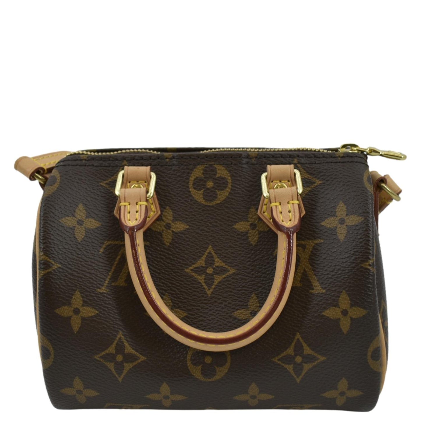 LOUIS VUITTON Nano Monogram Canvas Crossbody Bag Brown