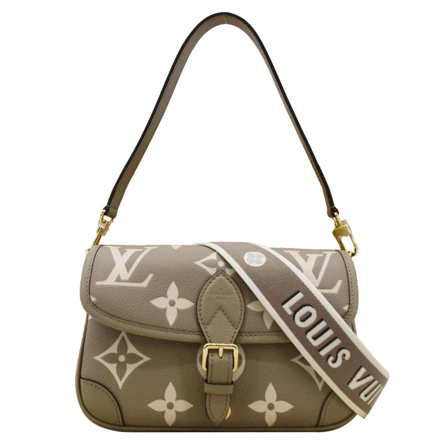 LOUIS VUITTON Diane Empreinte Monogram Leather Shoulder Bag Bicolor