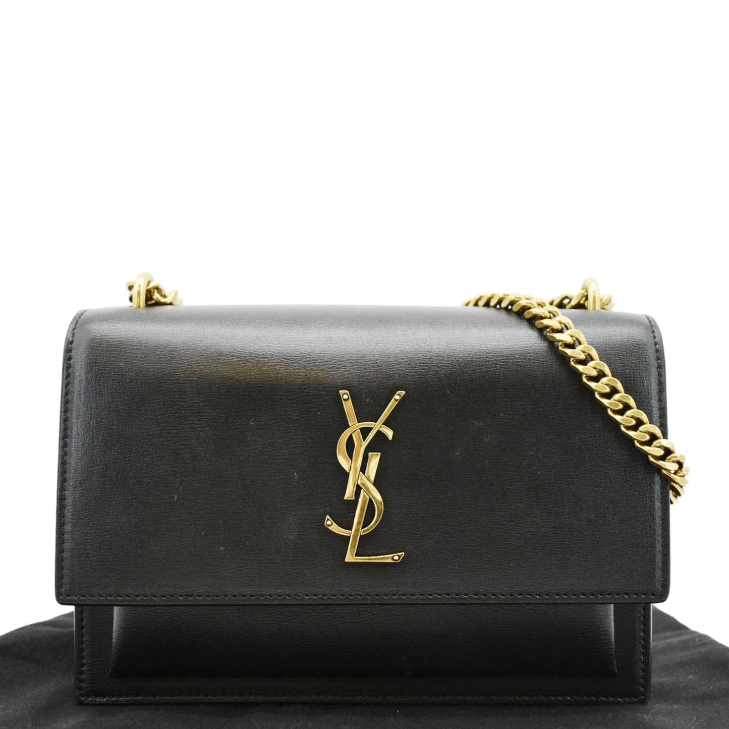 Saint Laurent Sunset Leather Black Shoulder Bag Style 5