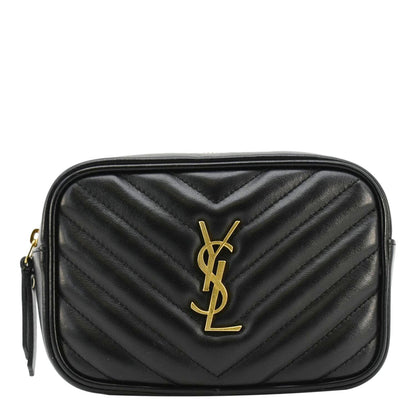 Saint Laurent Lou Leather Black Crossbody Style 32