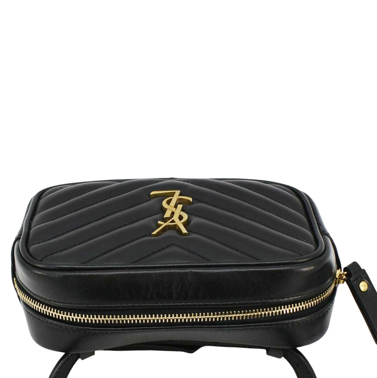 Saint Laurent Lou Leather Black Crossbody Style 32
