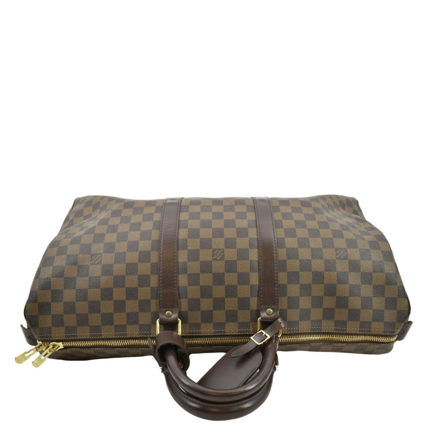 LOUIS VUITTON Keepall 50 Damier Ebene Travel Bag Brown