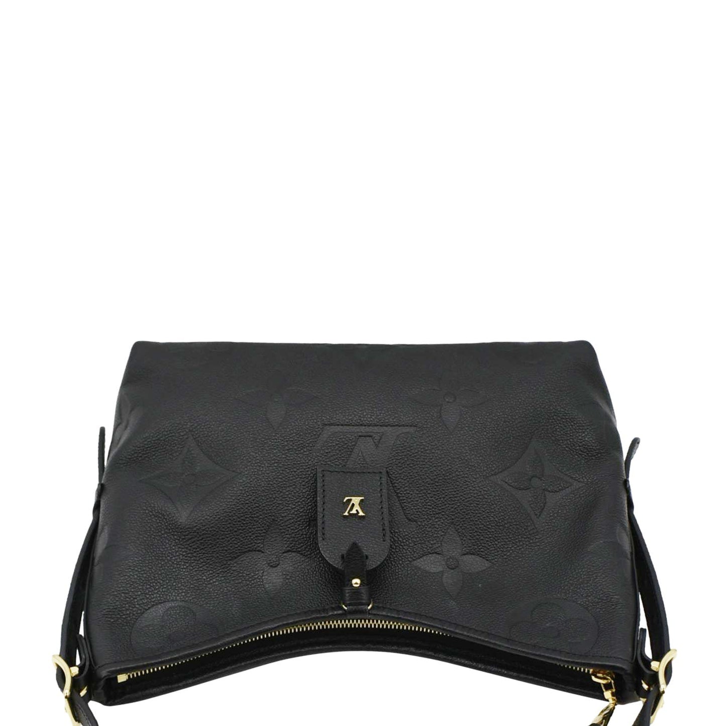 LOUIS VUITTON Carryall PM Monogram Empreinte Leather Shoulder Bag Black