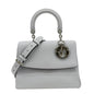 CHRISTIAN DIOR Be Dior Small Leather Flap Shoulder Bag Grey