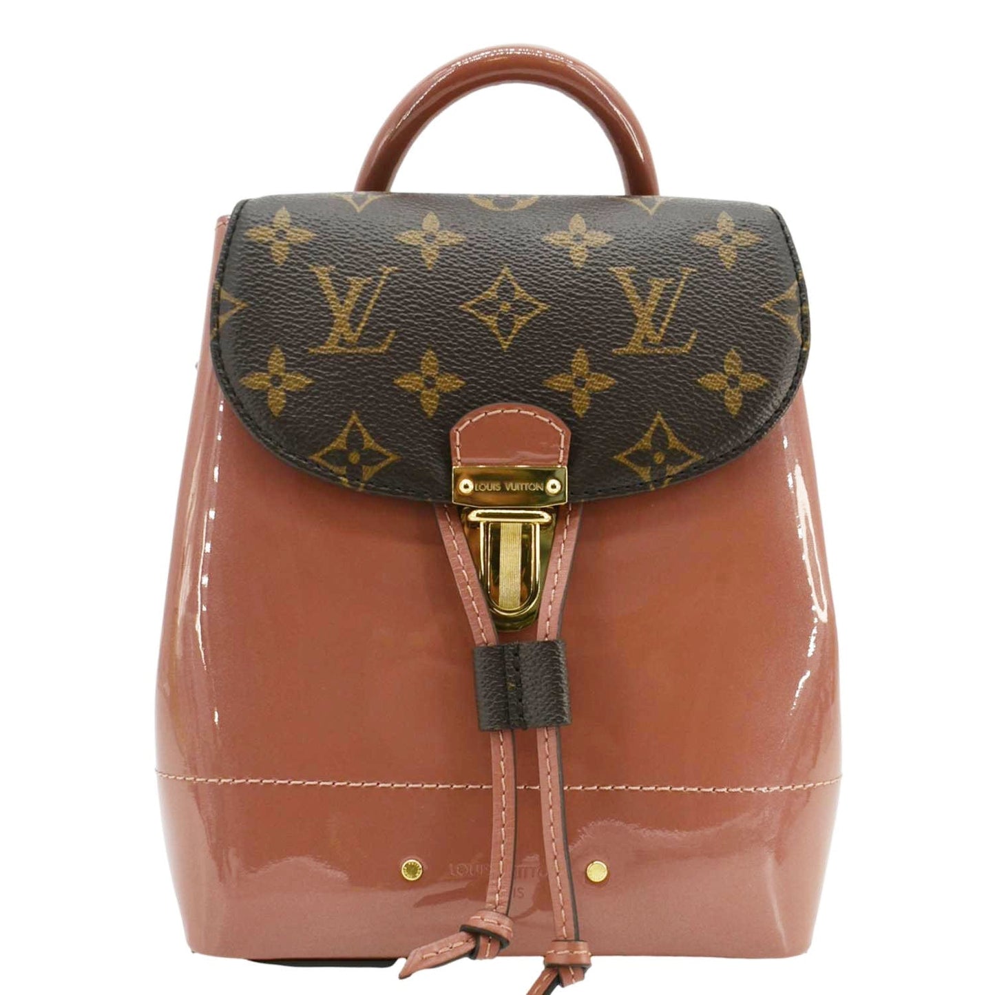 LOUIS VUITTON Springs Patent Monogram Backpack Pink