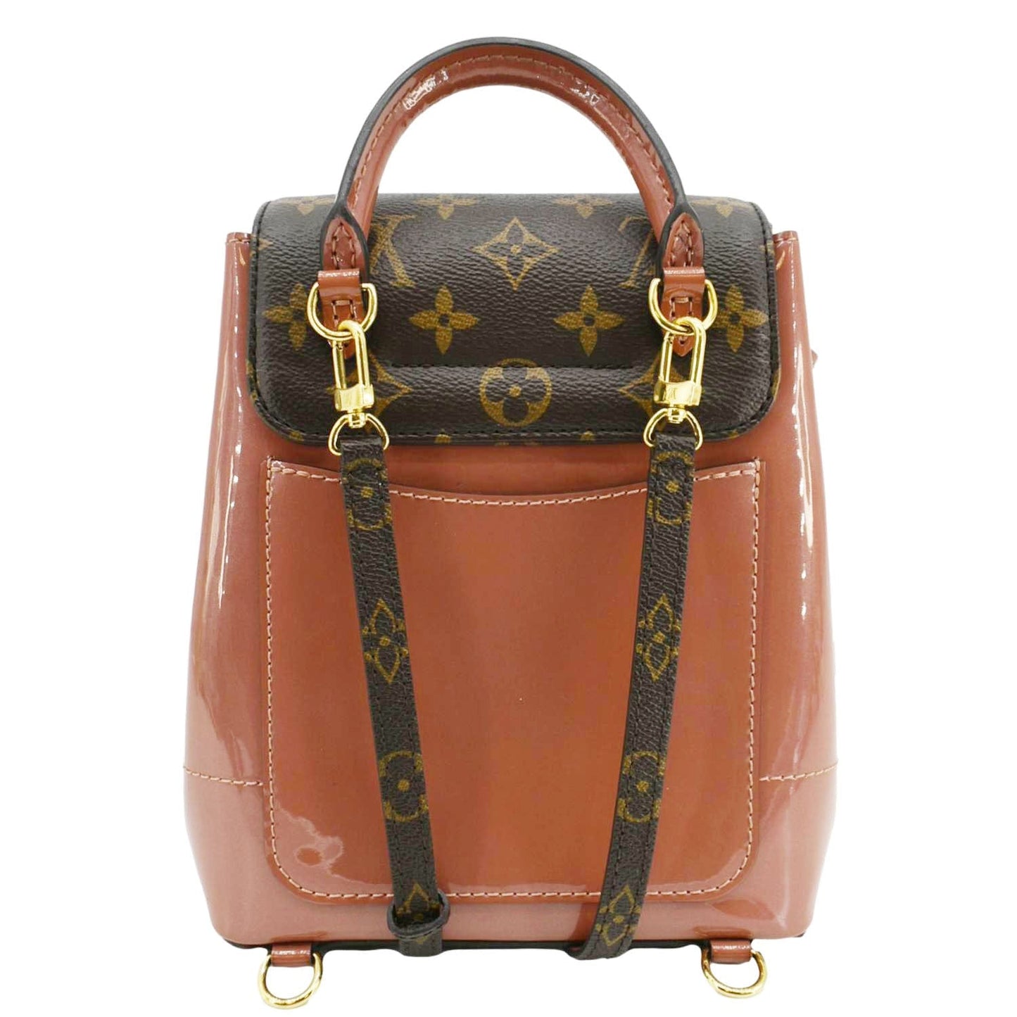 LOUIS VUITTON Springs Patent Monogram Backpack Pink