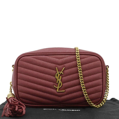 Saint Laurent Lou Leather Red Crossbody Style 12