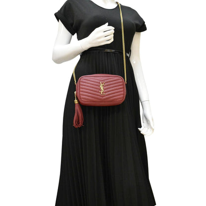 Saint Laurent Lou Leather Red Crossbody Style 12