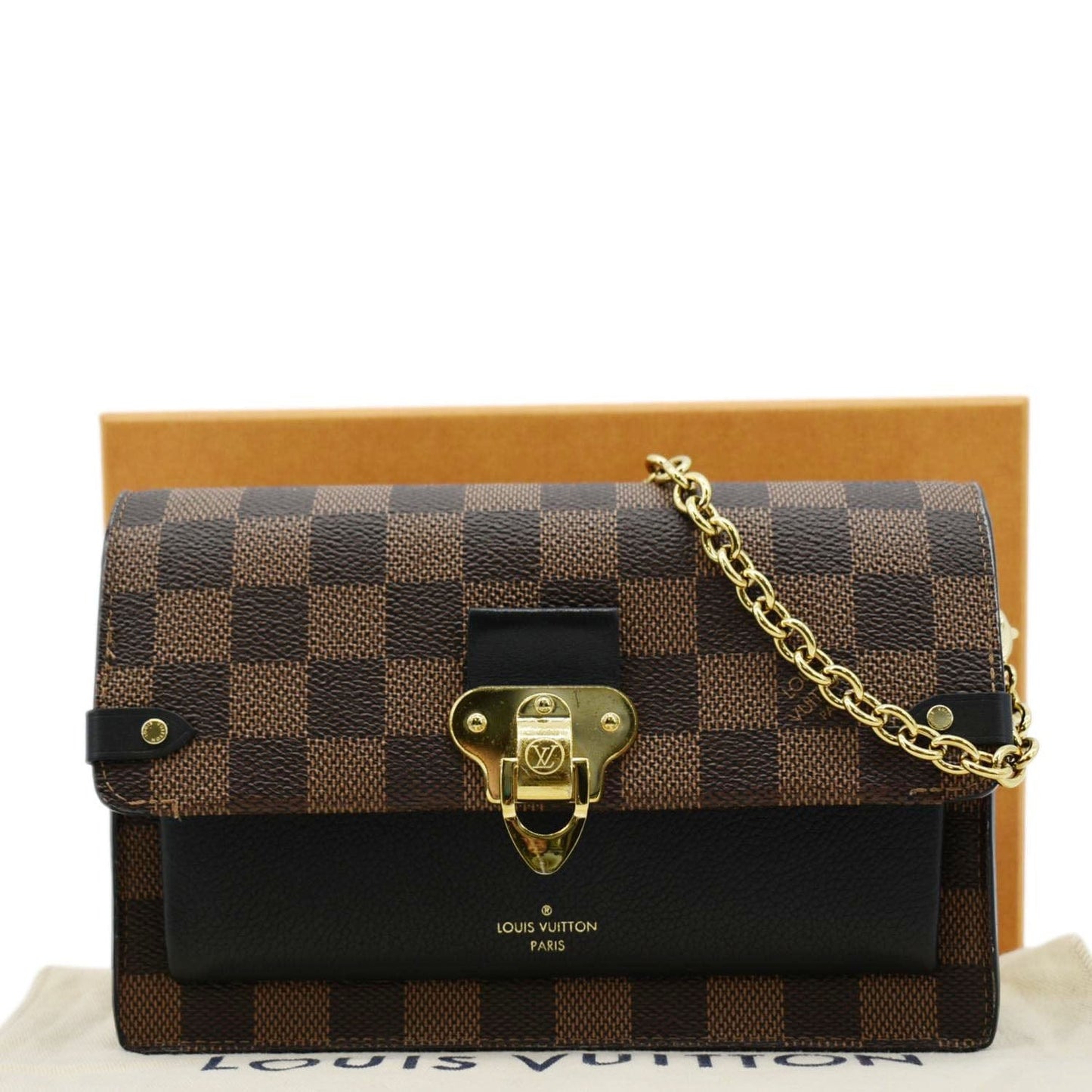 LOUIS VUITTON Vavin PM Damier Ebene Shoulder Bag Brown