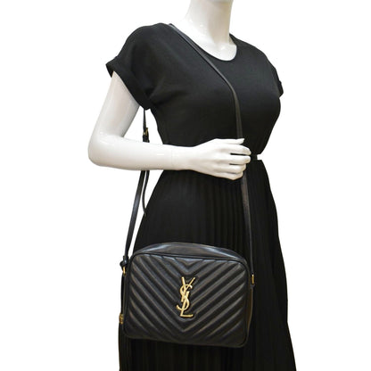 Saint Laurent Lou Leather Black Crossbody Style 27