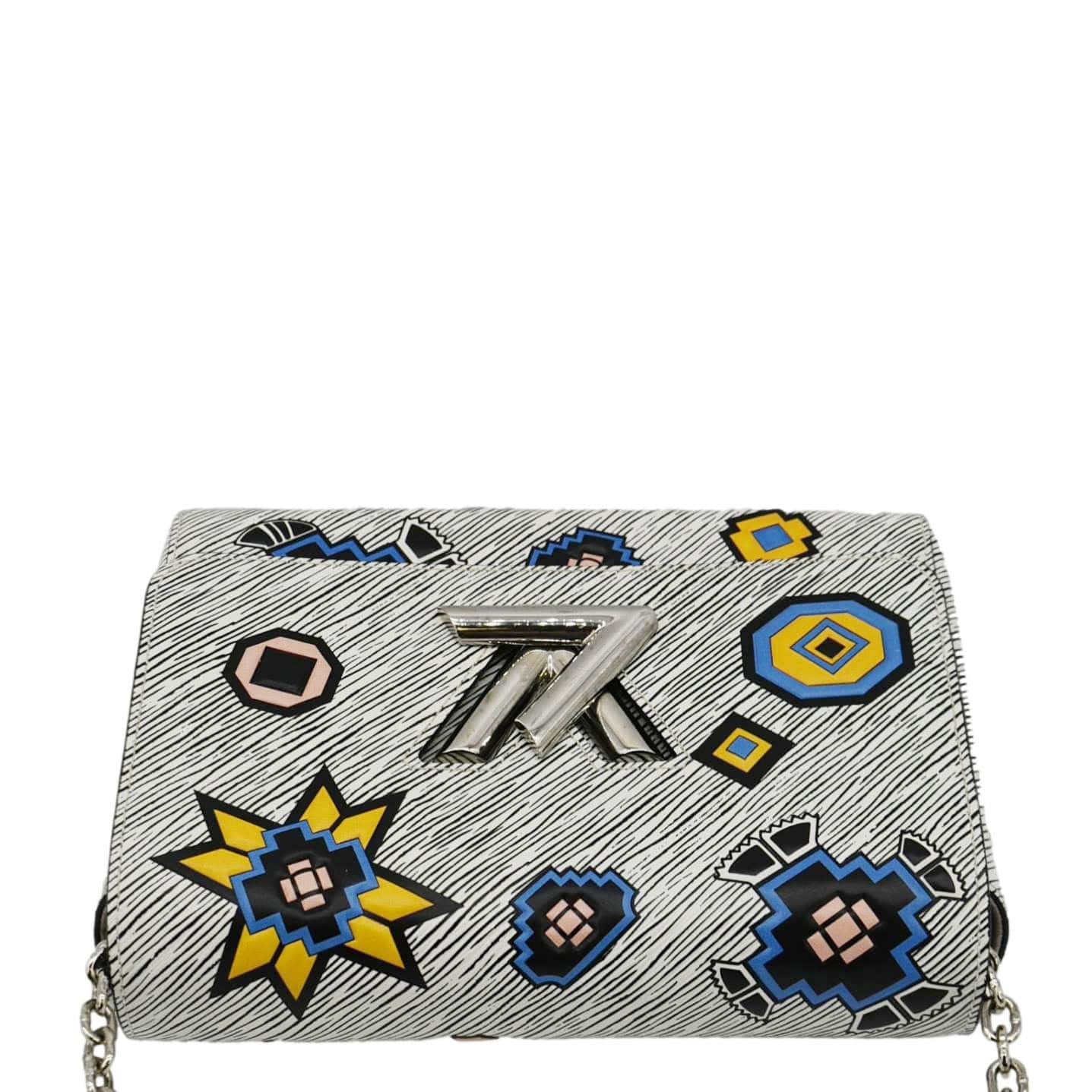 LOUIS VUITTON Twist Azteque MM Epi Leather Shoulder Bag White