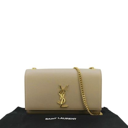 Saint Laurent Kate Leather Cream Crossbody Leather