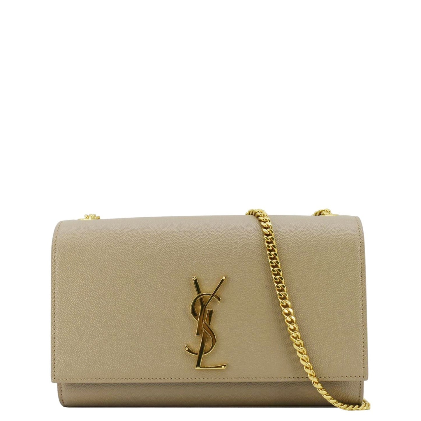 Saint Laurent Kate Leather Cream Crossbody Leather