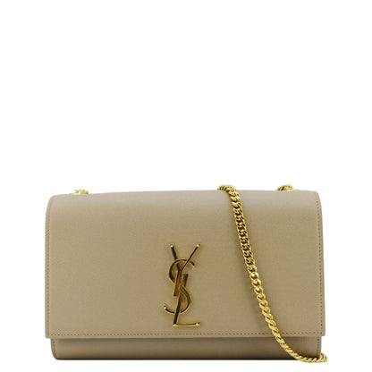 Saint Laurent Kate Leather Cream Crossbody Leather