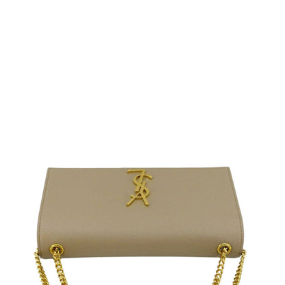 Saint Laurent Kate Leather Cream Crossbody Leather